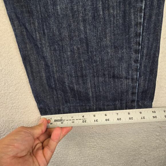 Lucky Brand Jeans Mens 38x26 H212 Blue Straight Medium Cotton HEMMED(Tagged 40) - Picture 13 of 14